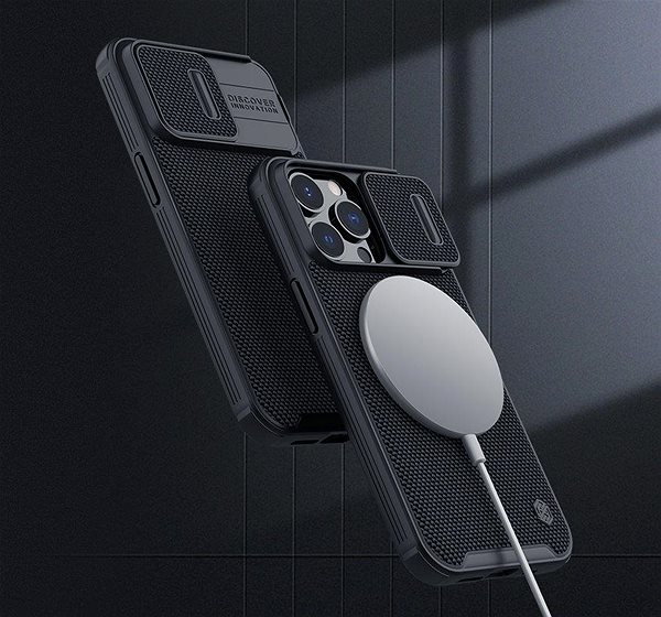 Telefon tok Nillkin Textured PRO Magnetic Hard Case az Apple iPhone 13 Pro készülékhez Black ...