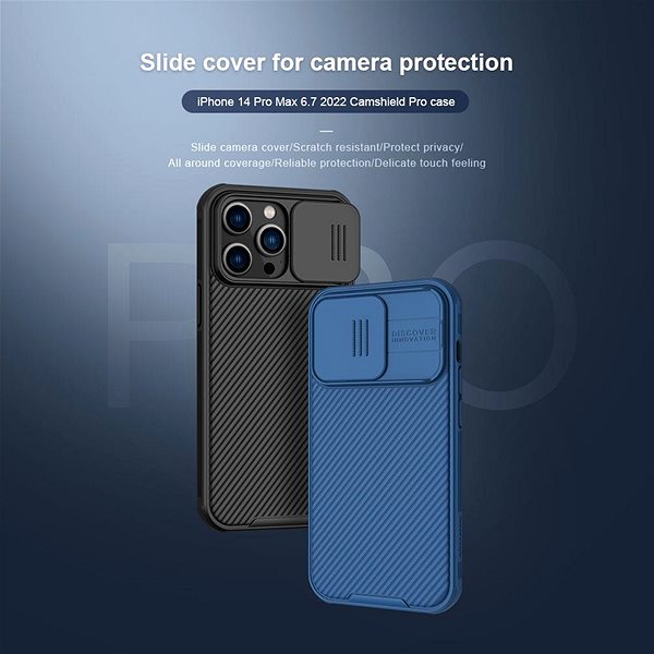 Handyhülle Nillkin CamShield PRO Backcover für Apple iPhone 14 Pro Max Black ...