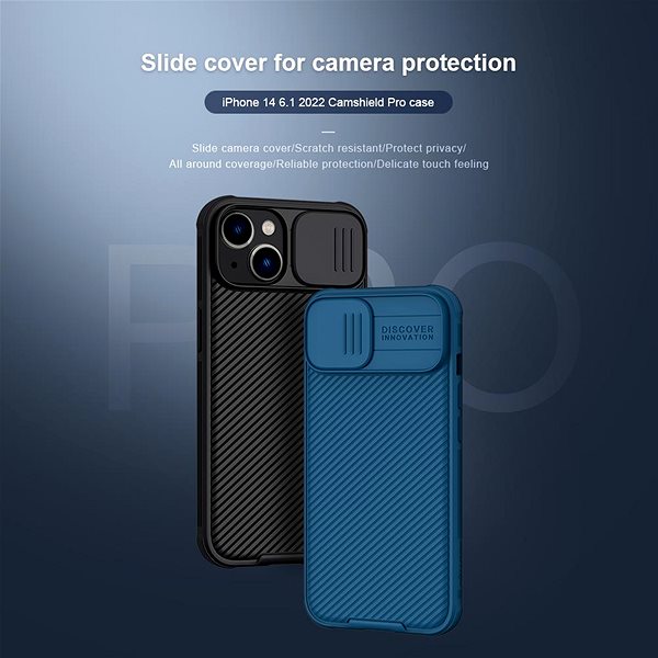 Handyhülle Nillkin CamShield PRO Rückseite Abdeckung für Apple iPhone 14 Blau ...