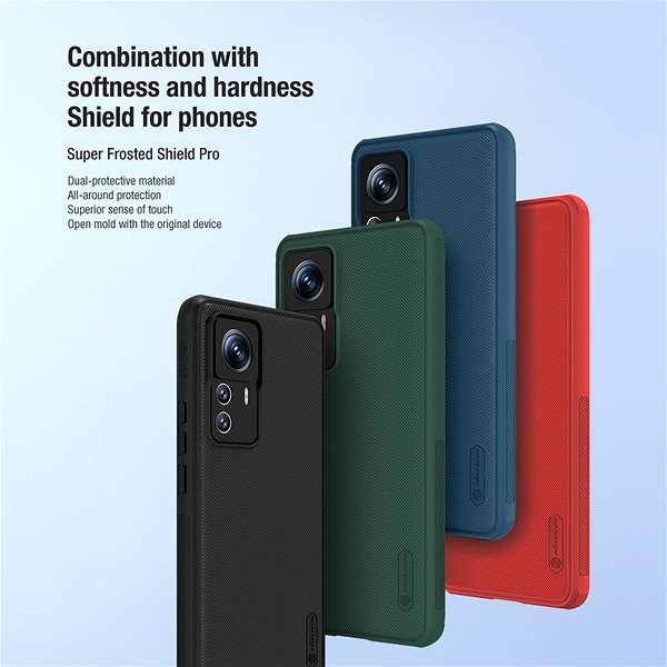Handyhülle Nillkin Super Frosted PRO Back Cover für Xiaomi 12T Pro Deep Green ...