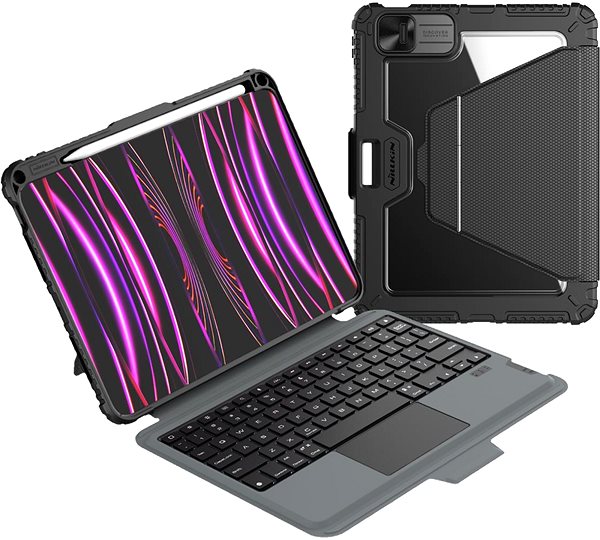 Tablet tok billentyűzettel Nillkin Bumper Link Keyboard Case Apple iPad Pro 11 (2024) billentyűzetes tok - fekete ...