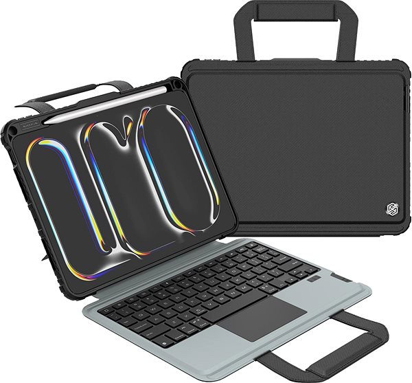 Hülle für Tablet mit Tastatur Nillkin Bumper GO Keyboard Case für das Apple iPad Pro 11 2024 Black ...