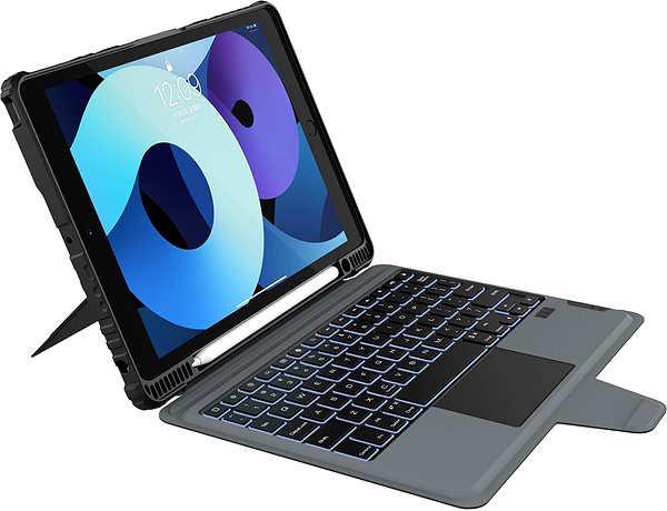 Tablet tok billentyűzettel Nillkin Bumper Combo Keyboard Case Apple iPad 10,2 (2019) / (2020) / (2021) billentyűzetes tok - fekete ...