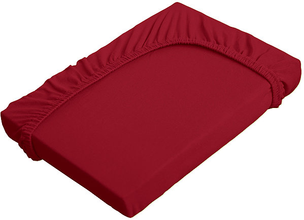 Plachta na posteľ SCANquilt Prestieradlo Jersey Elastic Lycra tmavo červené 160 × 200 cm ...
