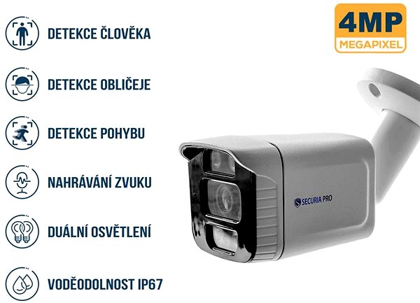 IP Camera Securia Pro camera system NVR6CHV4S-W smart, white ...