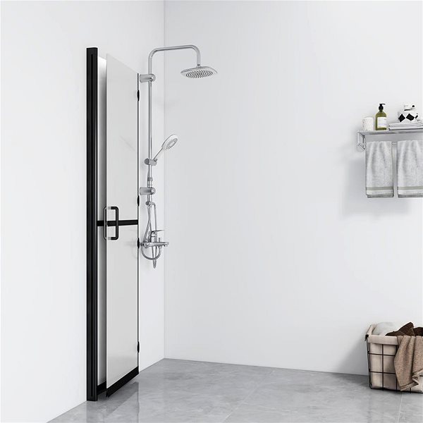 Sprchová zástena Shumee Skladacia sprchová zástena, mliečne ESG sklo, 90 × 190 cm ...