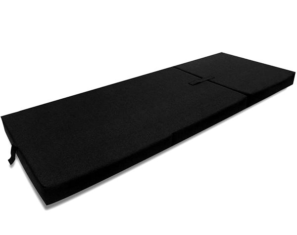 Matrac Trojdielny skladací penový matrac, 190 x 70 x 9 cm, čierna Screen