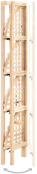 Knižnica Shumee Rohová polička z cédrového dreva 27 × 27 × 110 cm, 246435 ...