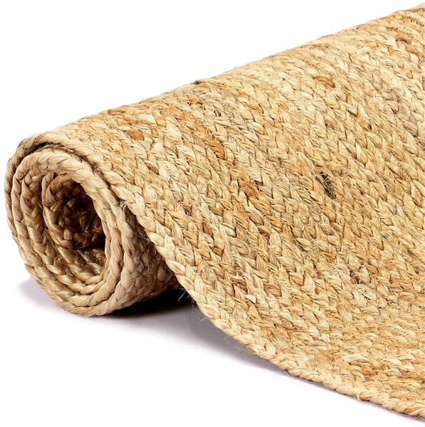 Koberec Ručne vyrábaný koberec juta, prírodný 120 × 180 cm ...