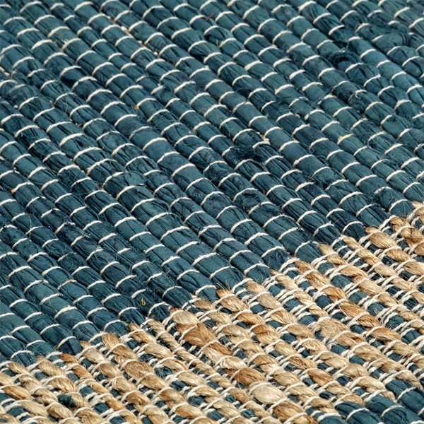Koberec Ručne vyrábaný koberec juta modrý 120 × 180 cm ...