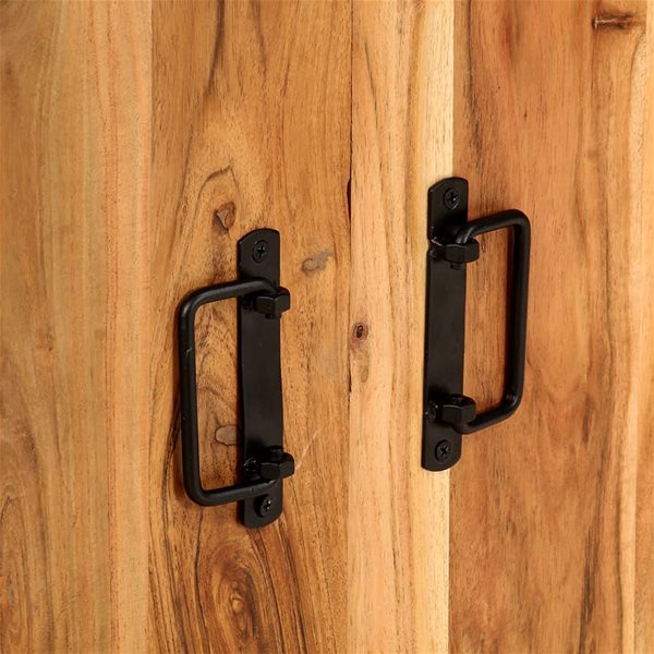Shelf 4-storey bookcase 124 x 30 x 180 cm solid acacia wood 284416 ...