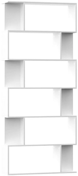 Shelving Unit Bookcase/room wall white 80 x 24 x 192 cm chipboard ...