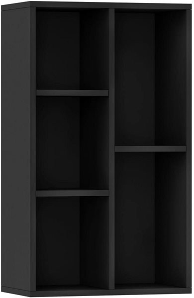 Regál Knižnica/príborník čierna 50 × 25 × 80 cm drevotrieska ...