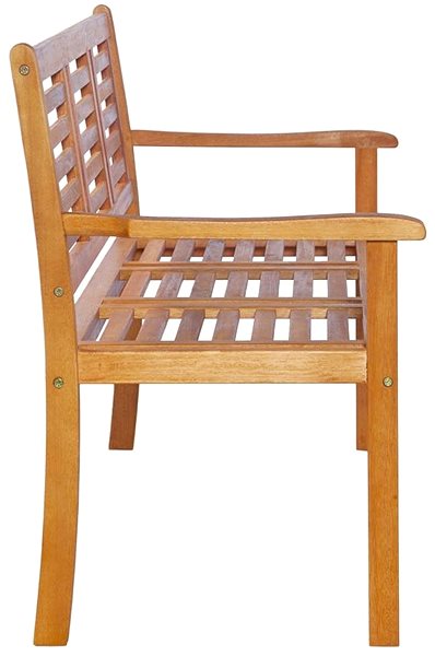 Garden Bench 3-seater Garden Bench 150cm Solid Eucalyptus Lateral view