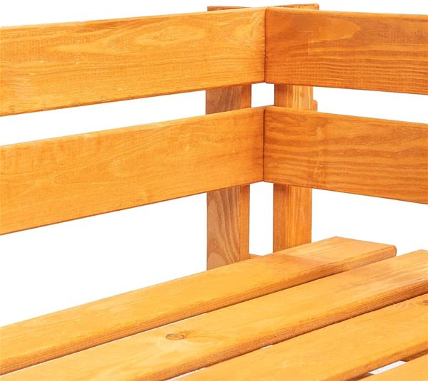 Garden Bench Corner Garden Bench made of Black Wood Pallets Features/technology
