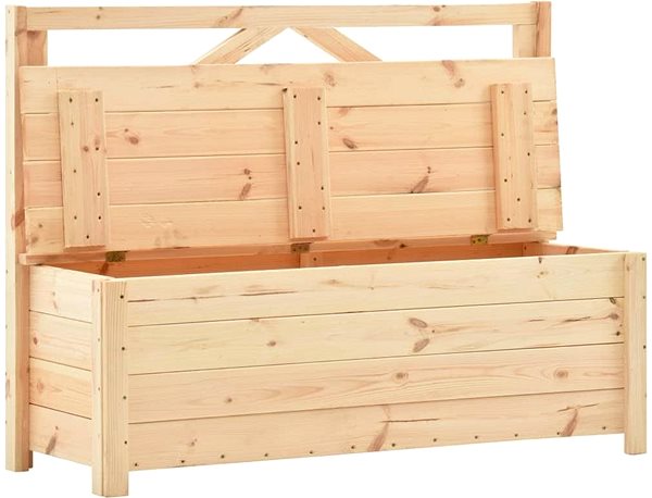 Garden Bench Storage Bench 120cm Solid Pine Wood Features/technology