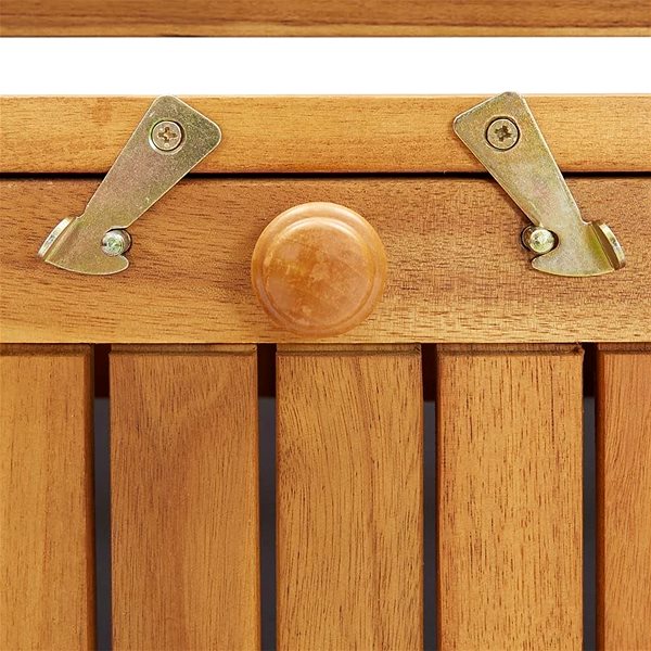 Garden Bench Storage Bench with Cushion 148cm Solid Acacia Wood Features/technology