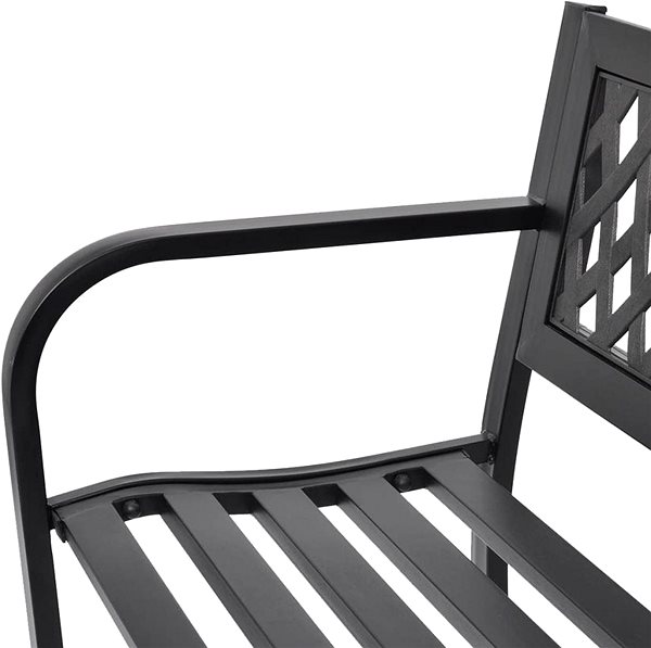 Garden Bench Garden Bench 118cm Steel Black Features/technology