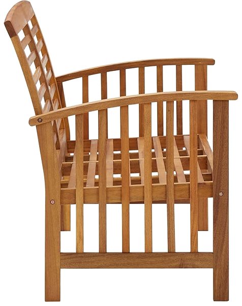 Garden Bench Garden Bench 119cm Solid Acacia Wood Lateral view