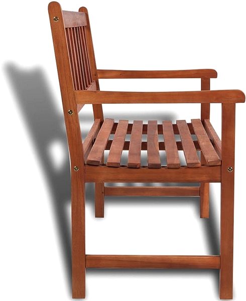 Garden Bench Garden Bench 120cm Solid Acacia Wood Lateral view