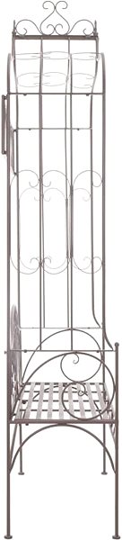 Garden Bench Garden Bench 122cm Iron Antique Brown Lateral view
