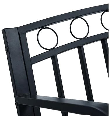 Garden Bench Garden Bench 125cm Black Steel Features/technology