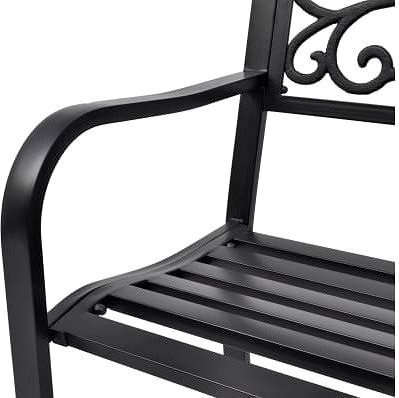 Garden Bench Garden Bench 127cm Cast Aluminium Black Features/technology