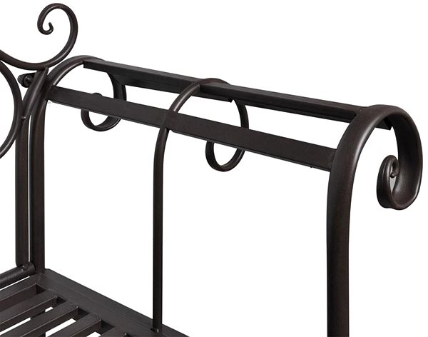Garden Bench Garden Bench 132cm Steel Antique Brown Features/technology