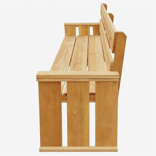 Garden Bench Garden Bench 160cm Impregnated Pine Wood Lateral view