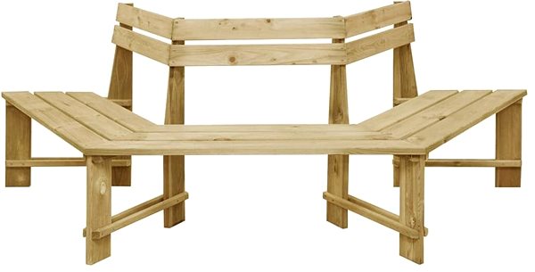 Garden Bench Garden Bench 240cm Impregnated Pine Wood Lifestyle