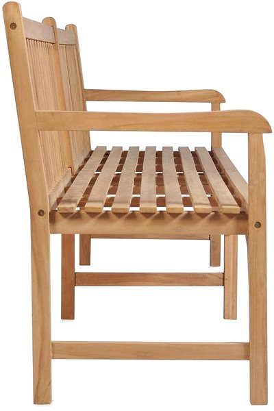 Garden Bench Garden Bench 240cm Solid Teak Lateral view