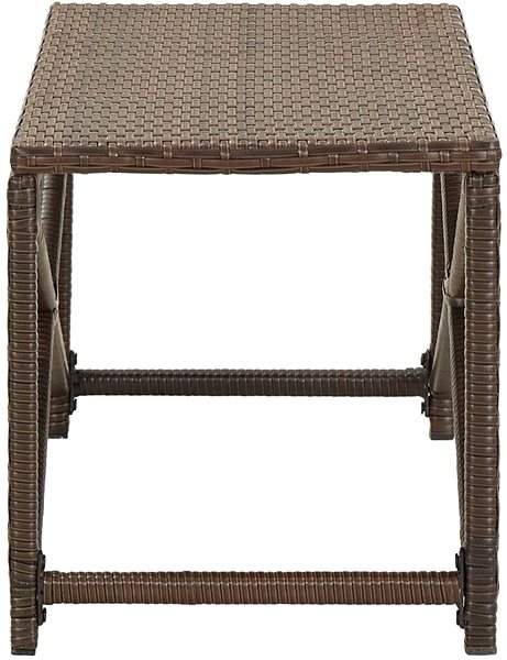 Garden Bench Garden Bench 80cm Polyrattan Brown Lateral view