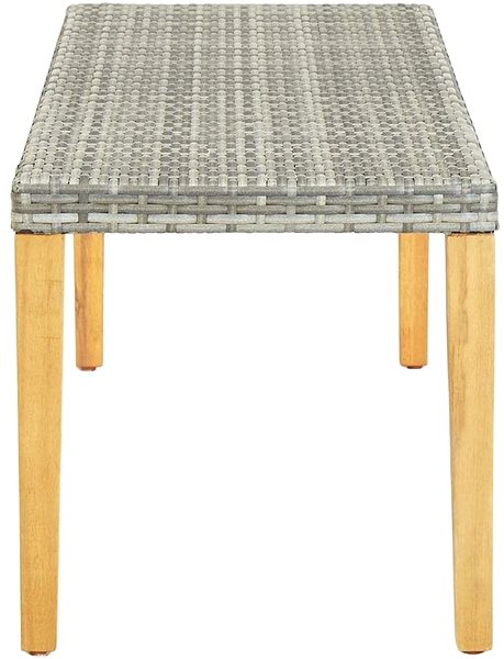 Garden Bench Garden Bench 80cm Polyrattan Grey Lateral view