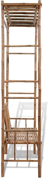 Garden Bench Garden Bench with Pergola 130cm Bamboo Lateral view
