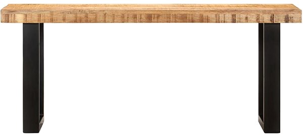 Lavica Lavica 110 cm masívne hrubé mangovníkové drevo a oceľ ...