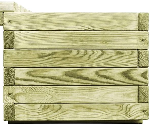 Garden Bench Garden Bench with Box, Impregnated Pine Wood 196 x 196 x 36cm (W x D x H) Features/technology