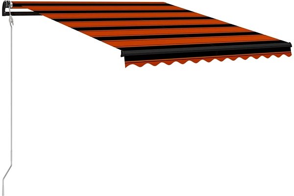 Markíza Automatická zaťahovacia markíza 300 × 250 cm oranžovo-hnedá Bočný pohľad