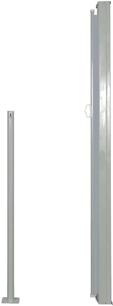 Markíza Zaťahovacia bočná markíza/zástena 160 × 500 cm sivá Bočný pohľad