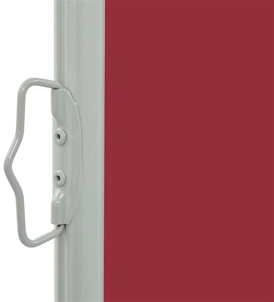 Markíza Zaťahovacia bočná markíza/zástena na terasu 60 × 300 cm červená Vlastnosti/technológia