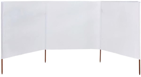 Zástena SHUMEE Zástena proti vetru, biela 400 × 120 cm látková 3-dielna ...