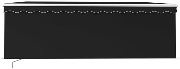 Markíza Ručne zaťahovacia markíza s roletou 4 × 3 m antracitová 3069419 Screen