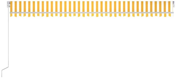 Markíza Ručne zaťahovacia markíza 600 × 350 cm žlto-biela 3069038 Screen
