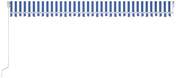 Markíza Ručne zaťahovacia markíza 600 × 350 cm modro-biela 3069236 Screen