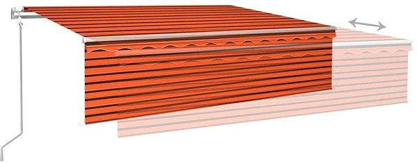 Markíza Automatická zaťahovacia markíza s roletou 6 × 3 m oranžovo-hnedá 3069370 Vlastnosti/technológia