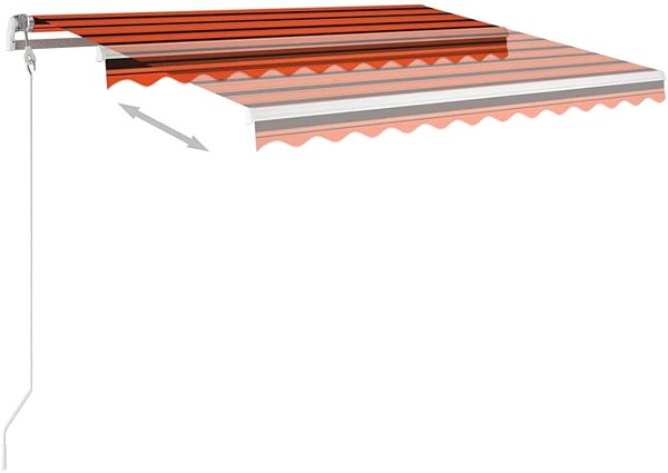 Markíza Automatická zaťahovacia markíza so stĺpikmi 3 × 2,5 m oranžovo-hnedá 3070110 Vlastnosti/technológia