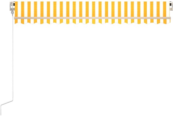 Markíza Automatická zaťahovacia markíza 450 × 300 cm žlto-biela 3068928 Screen
