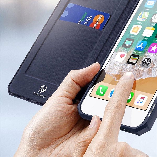 Puzdro na mobil DUX DUCIS Skin X knižkové kožené puzdro na iPhone 7/8/SE 2020, čierne ...