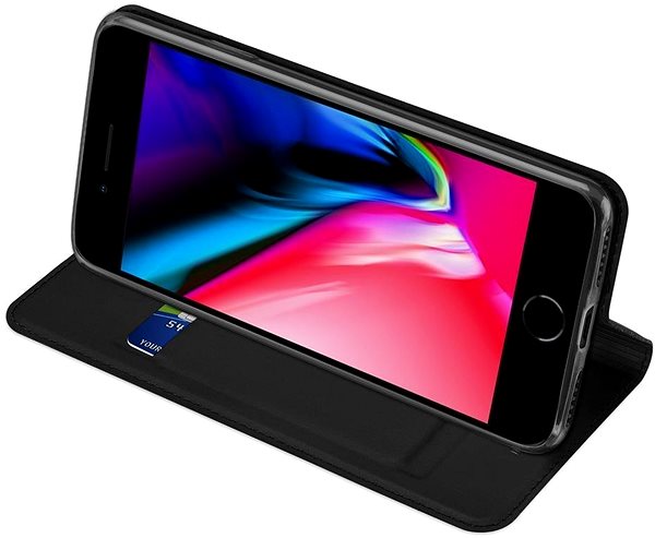 Puzdro na mobil DUX DUCIS Skin Pro knižkové kožené puzdro na iPhone 7/8/SE 2020, čierne ...