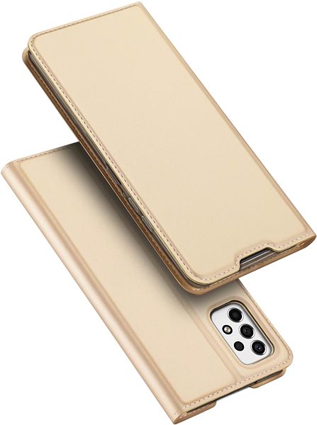 Puzdro na mobil Dux Ducis Skin Pro knižkové kožené puzdro na Samsung Galaxy A53 5G, zlaté ...