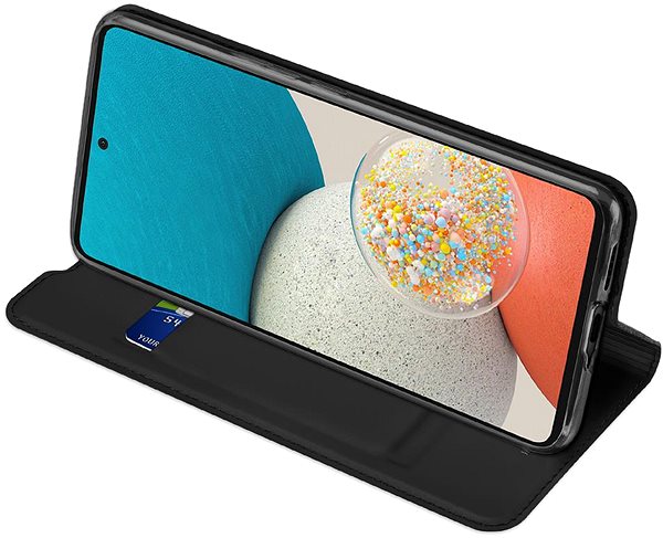 Puzdro na mobil Dux Ducis Skin Pro knižkové kožené puzdro na Samsung Galaxy A53 5G, čierne ...